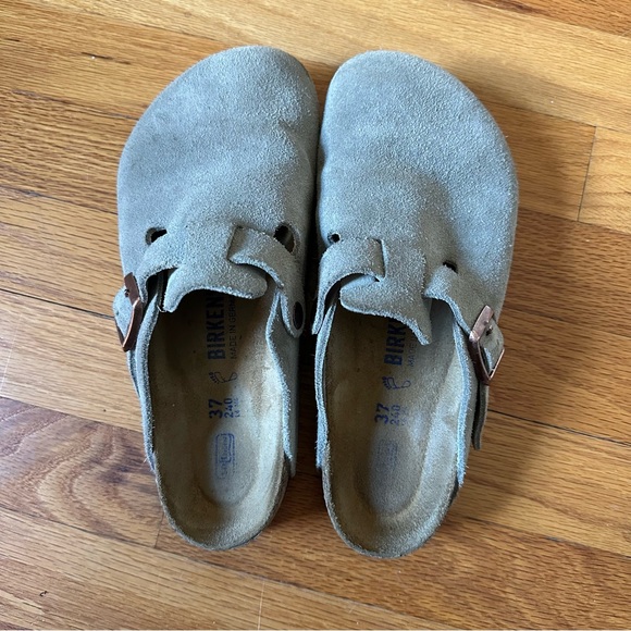 Birkenstock Boston Soft Footbed Taupe Suede size 37 - Picture 2 of 5